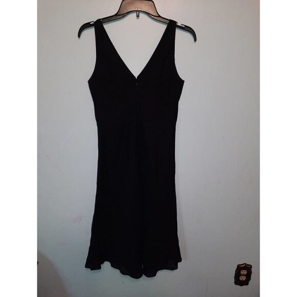J. Crew Women's Black Linen Sleeveless Dress w/ Back Zipper Size 0 - Picture 3 of 5